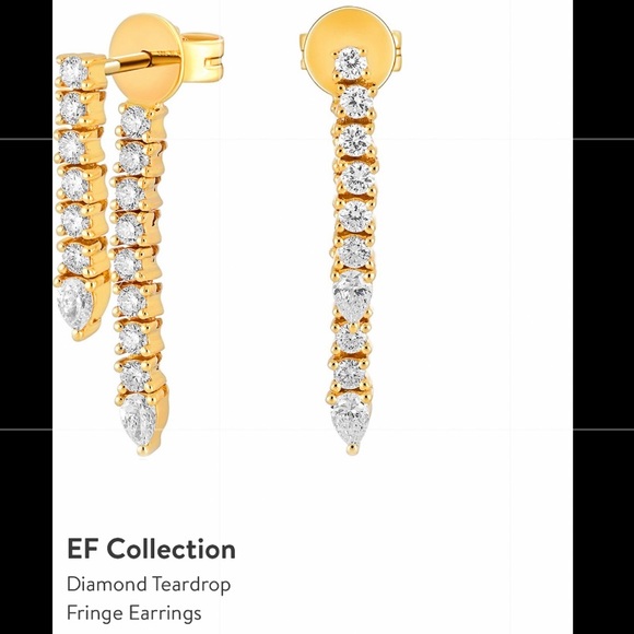 Elegant Gold and Silver Drop Earrings - Picture 2 of 10